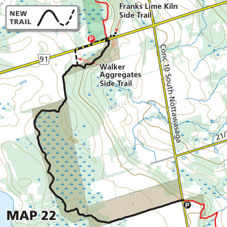 Map 22 - Blue Mountains - Reroute, Duntroon
